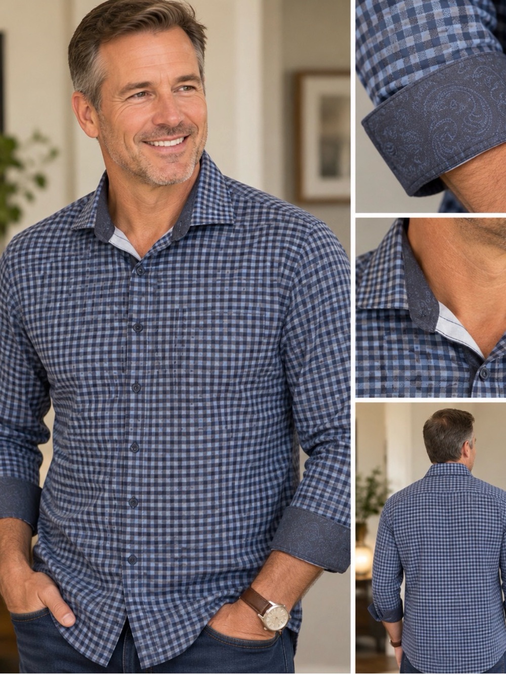 "Society of Threads" Men's Slim-fit Dress Shirt